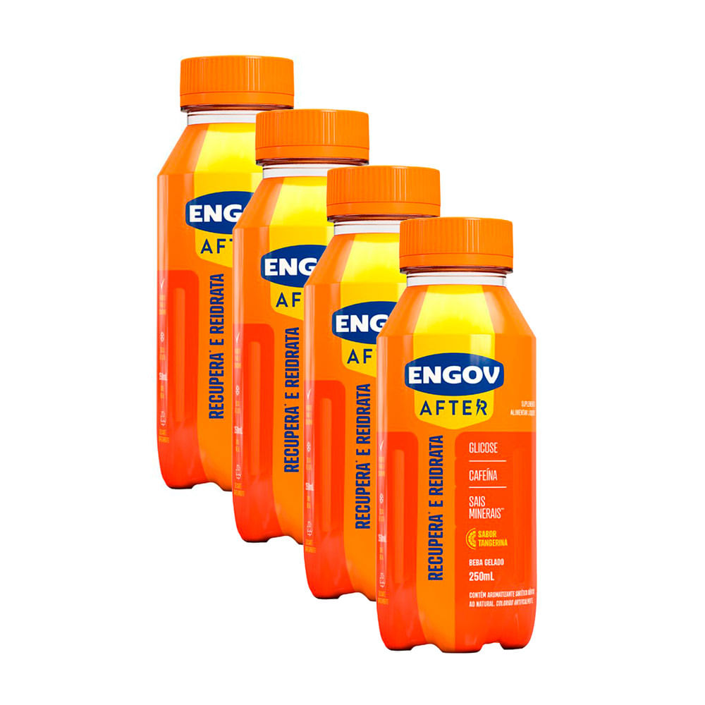 Kit 4 Bebida Engov After Tangerina 250ml