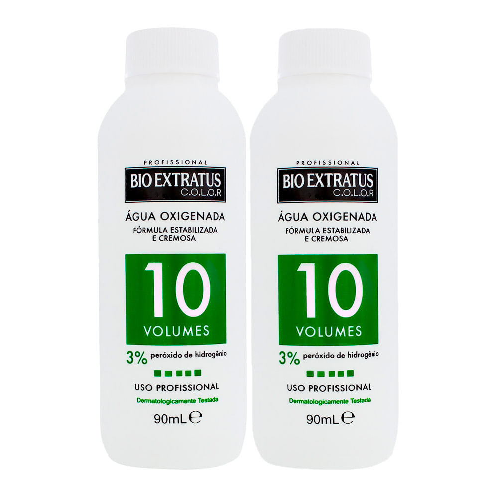 Kit 2 Água Oxigenada Bio Extratus Color 10 Volumes Cremosa 90ml