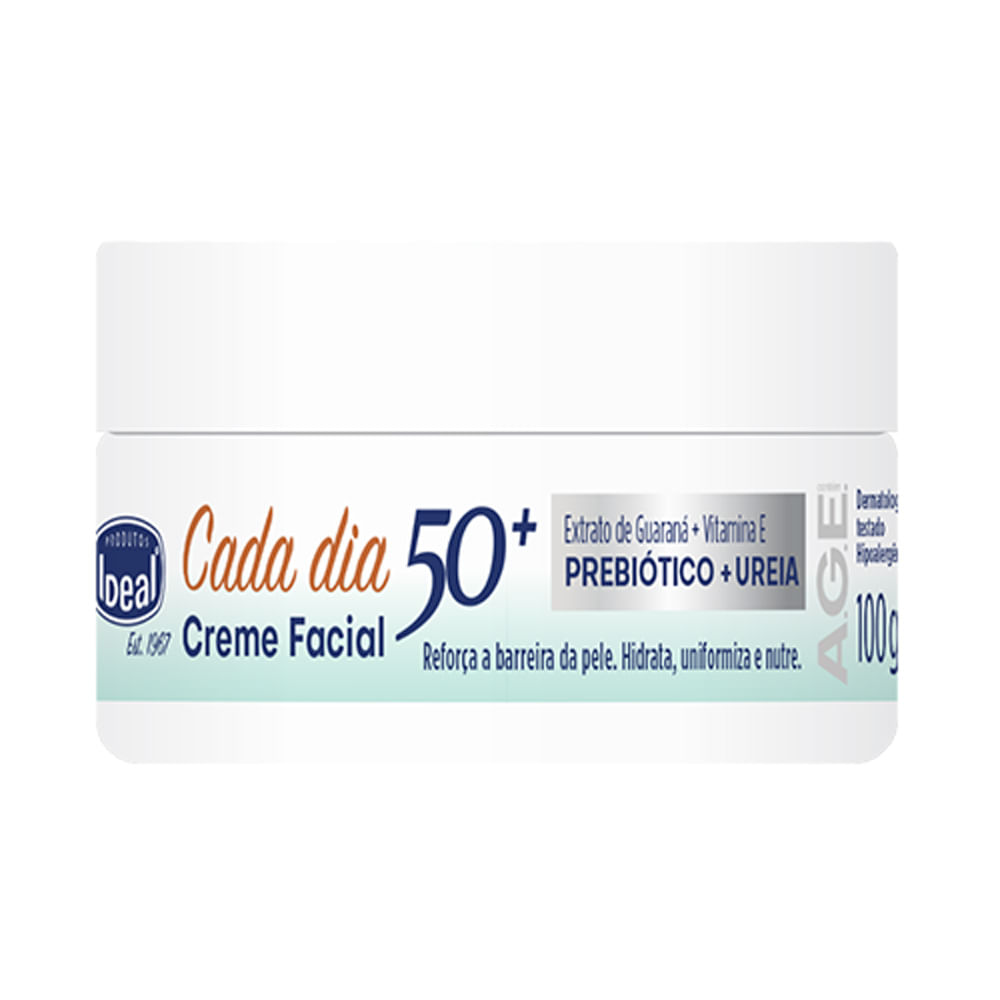 Creme Facial Ideal Cada Dia 50 Mais 100g