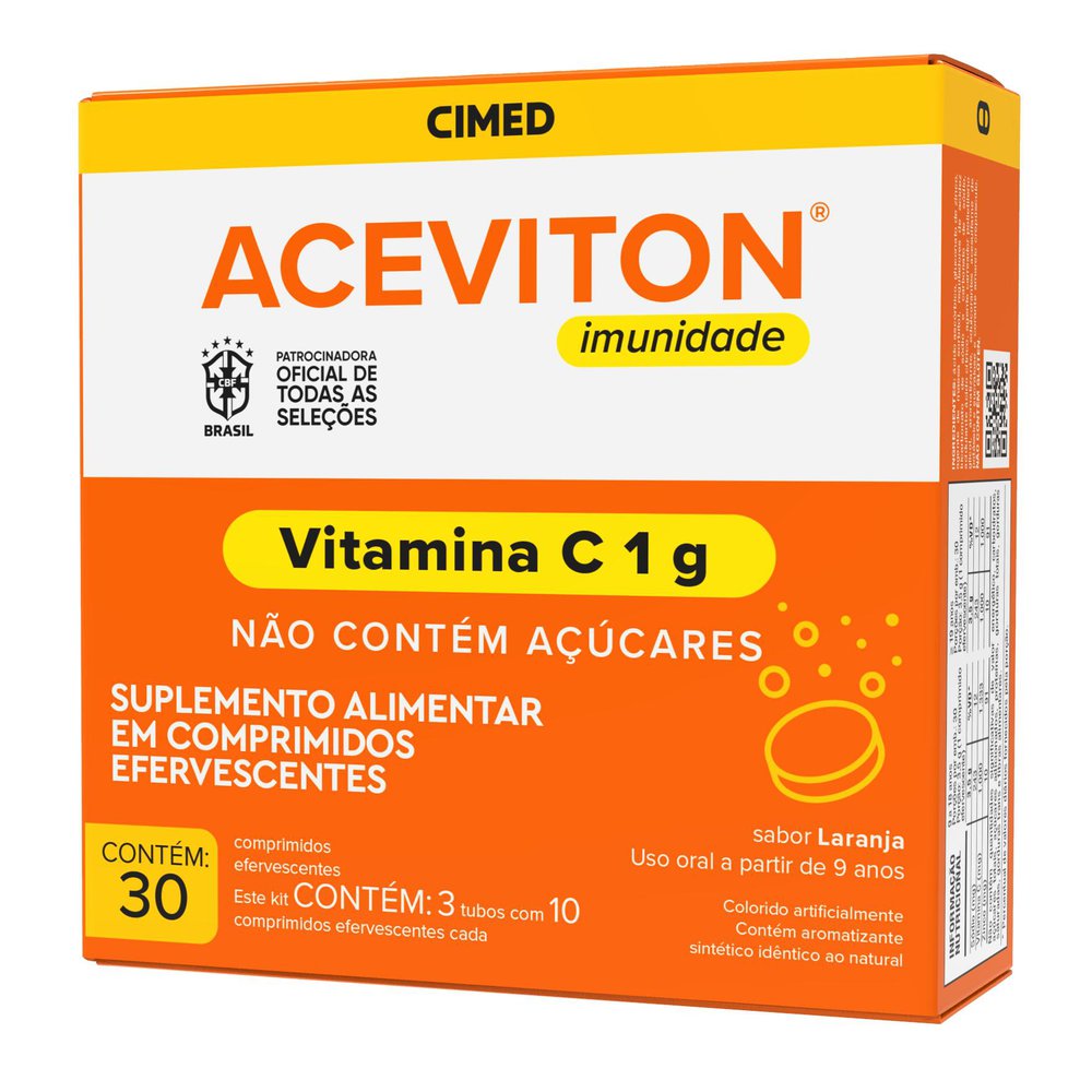 Vitamina C Aceviton 1G 30 Comprimido Efervescente