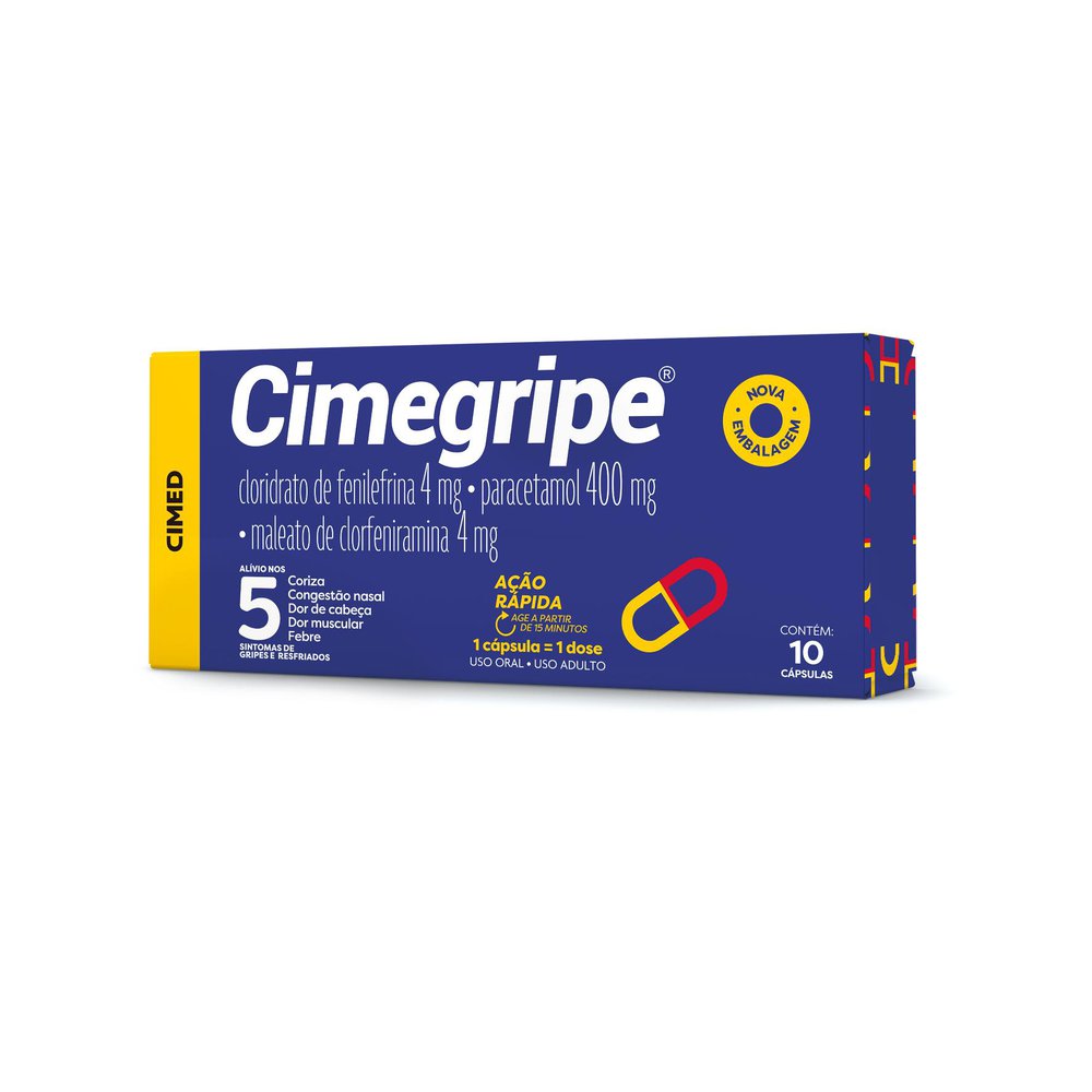 Cimegripe com 10 Cápsulas