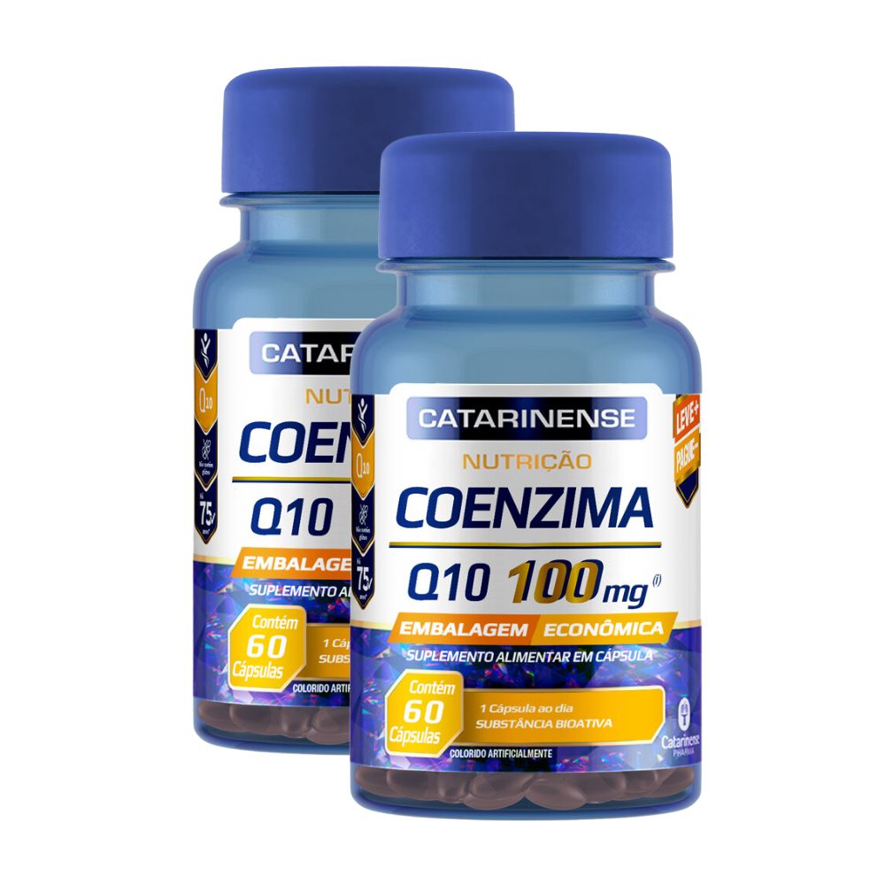 Kit 2 Coenzima Q10 100mg Catarinense com 60 Cápsulas