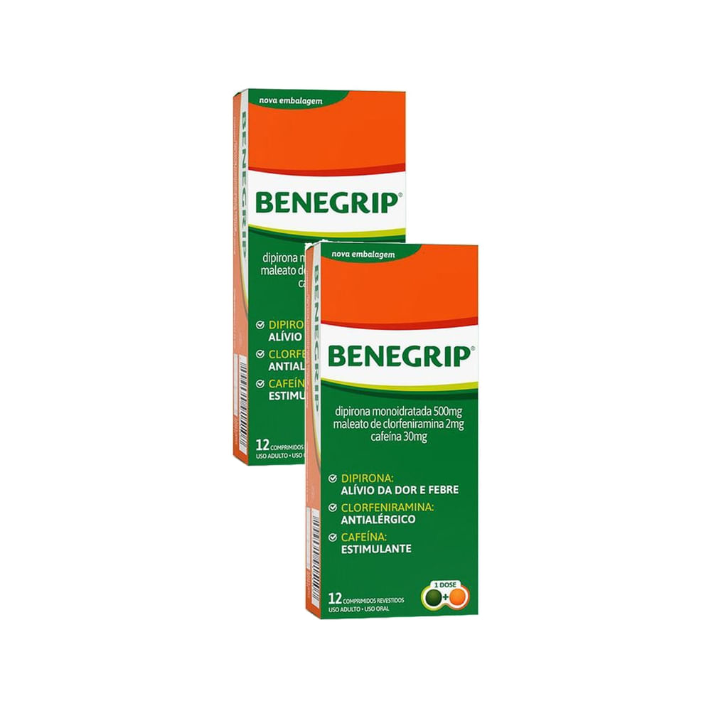 Kit 2 Benegrip com 12 Comprimidos