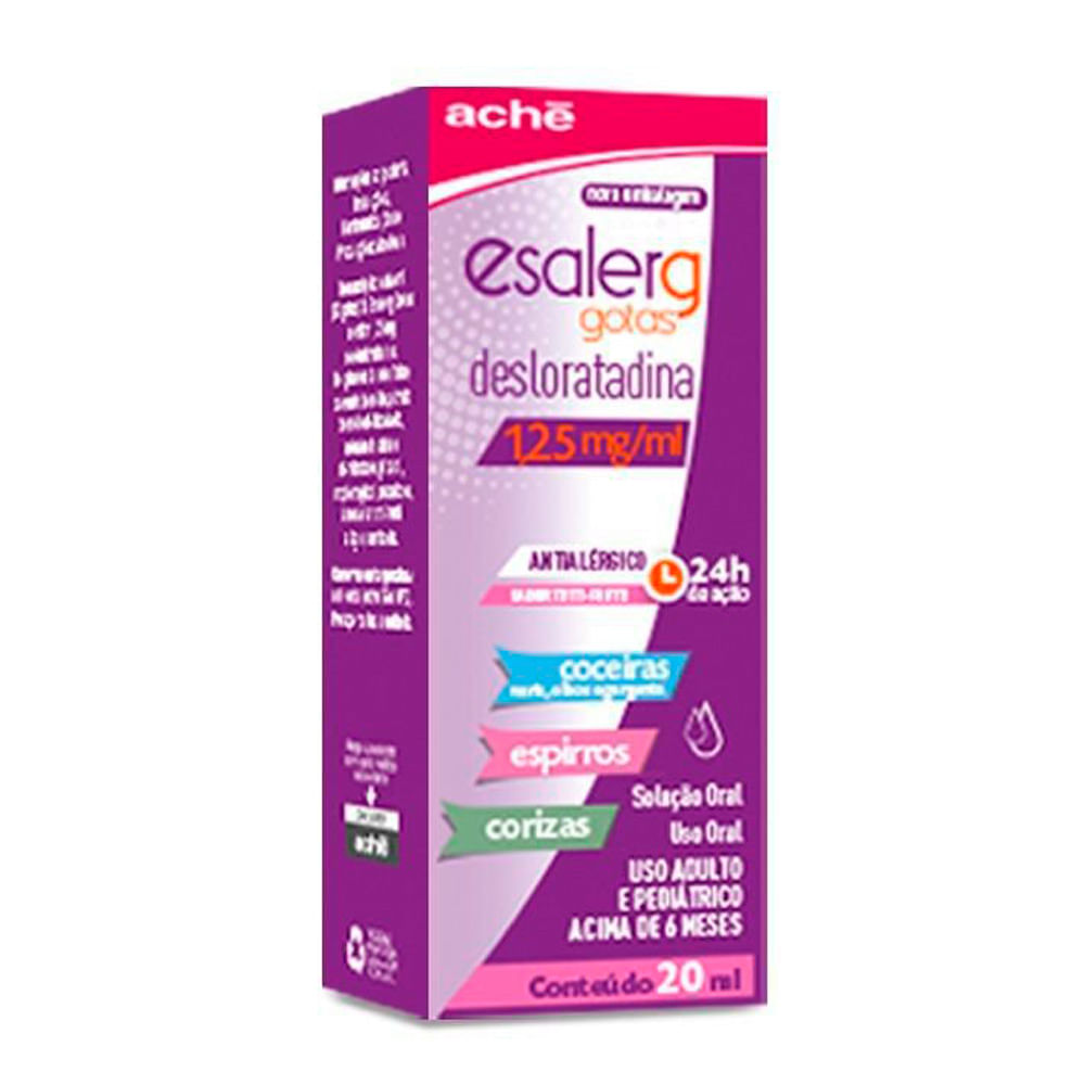 Esalerg Desloratadina 1,25mg/ml Solução em Gotas 20ml