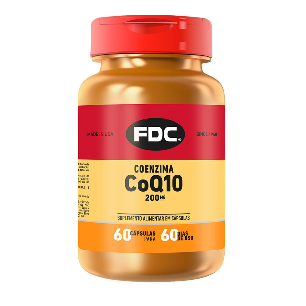 Coenzima COQ10 200mg FDC com 60 Cápsulas