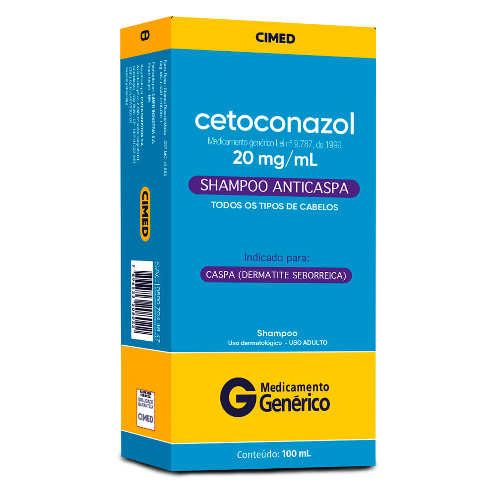 Shampoo Cetoconazol 20mg/ml Cimed Genérico com 100ml