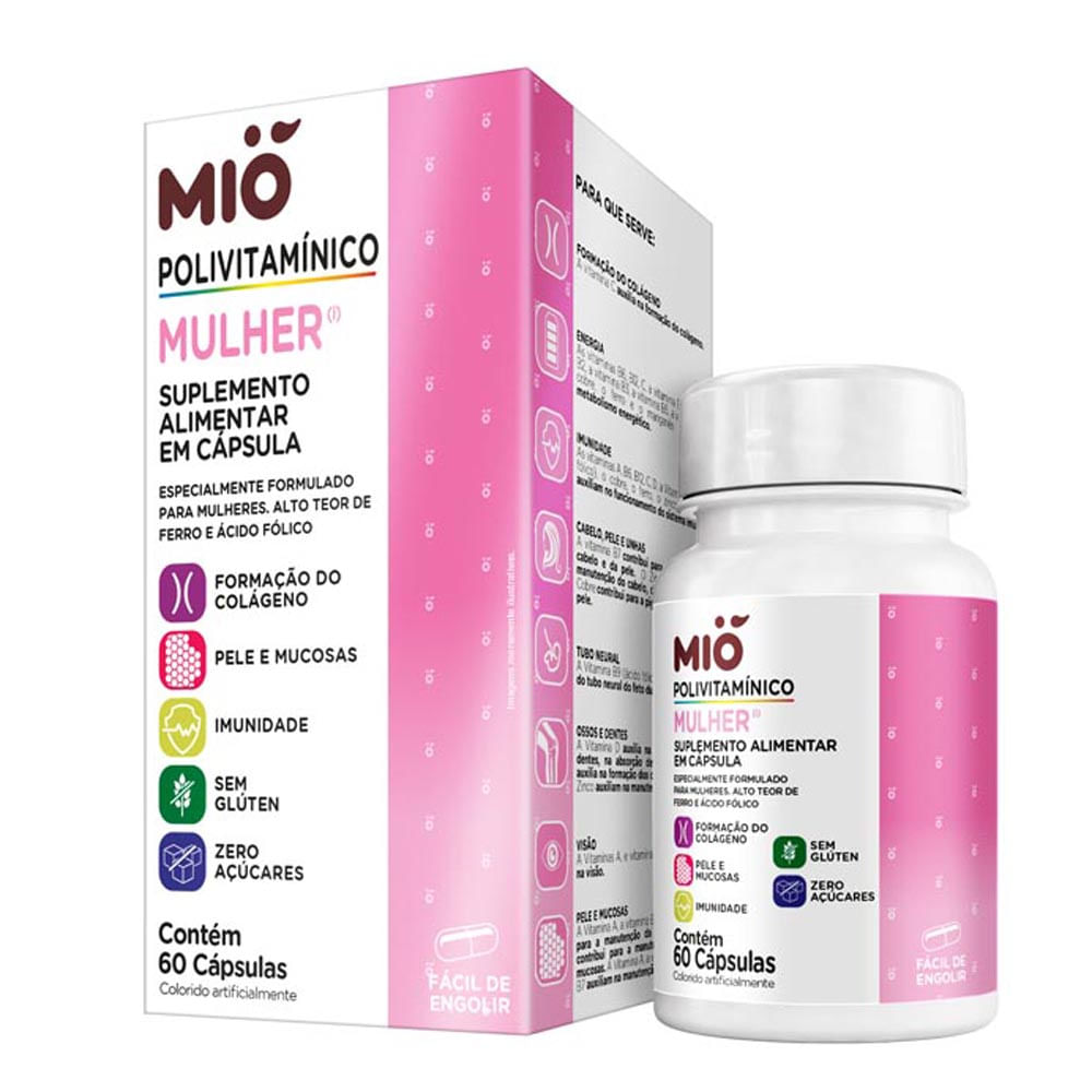 Kit 2 Polivitamínico Mulher Mió 60 Cápsulas