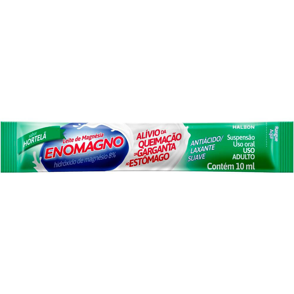 Kit 12 Leite de Magnésia EnoMagno Sabor Hortelã 10ml