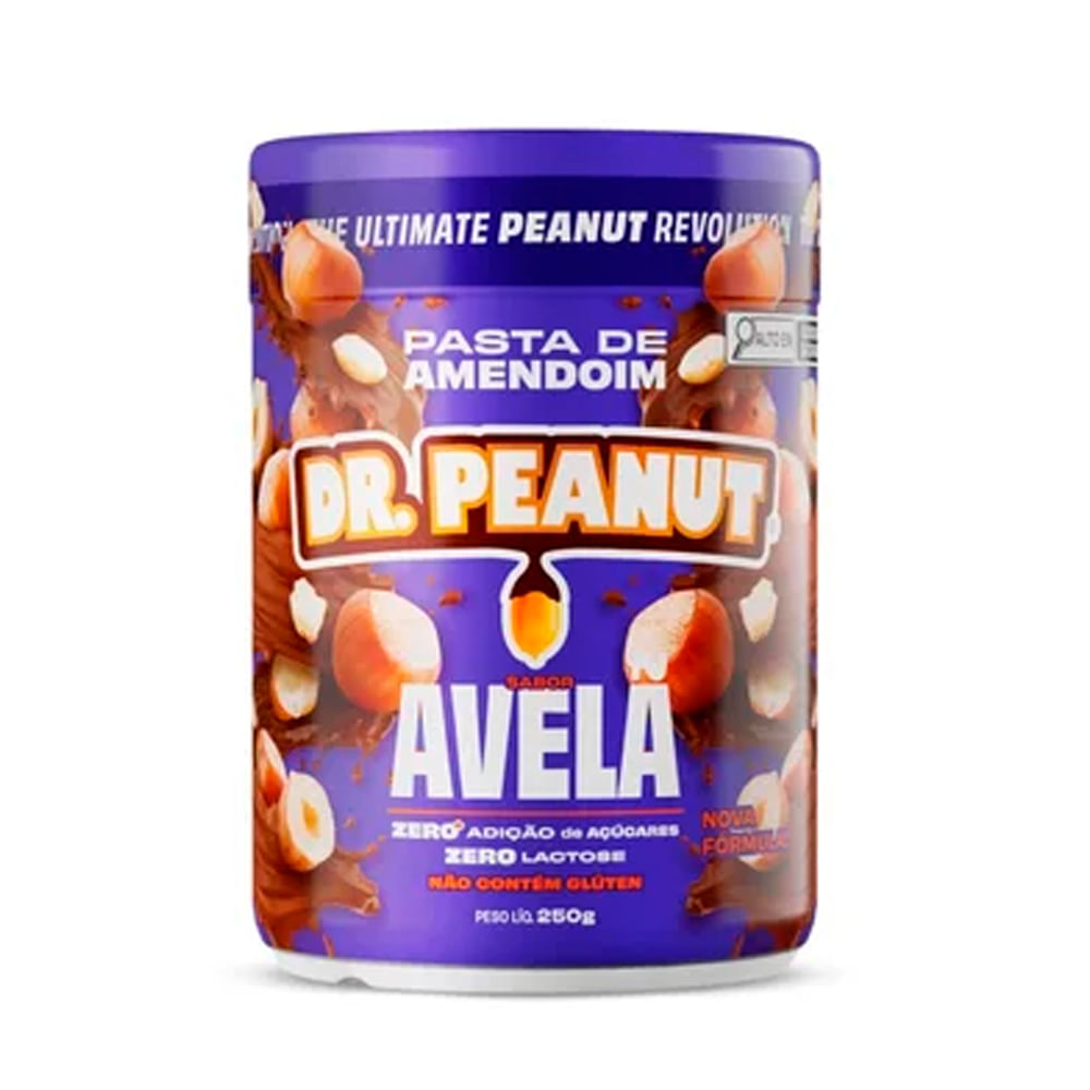 Pasta de Amendoim Dr. Peanut Sabor Avelã com Whey Protein 250g