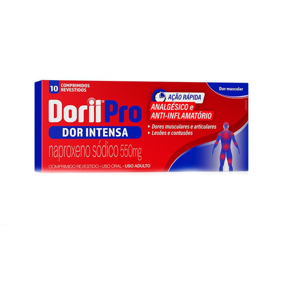 Dorii Pro 550mg Dor Intensa com 10 Comprimidos Revestidos
