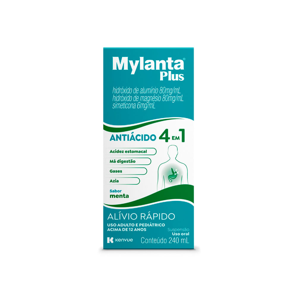 Mylanta Plus Suspensão Sabor Menta 240ml