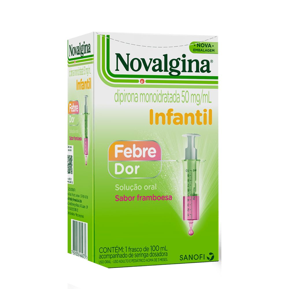 Novalgina Infantil Seringa Solução Oral 100ml Dipirona