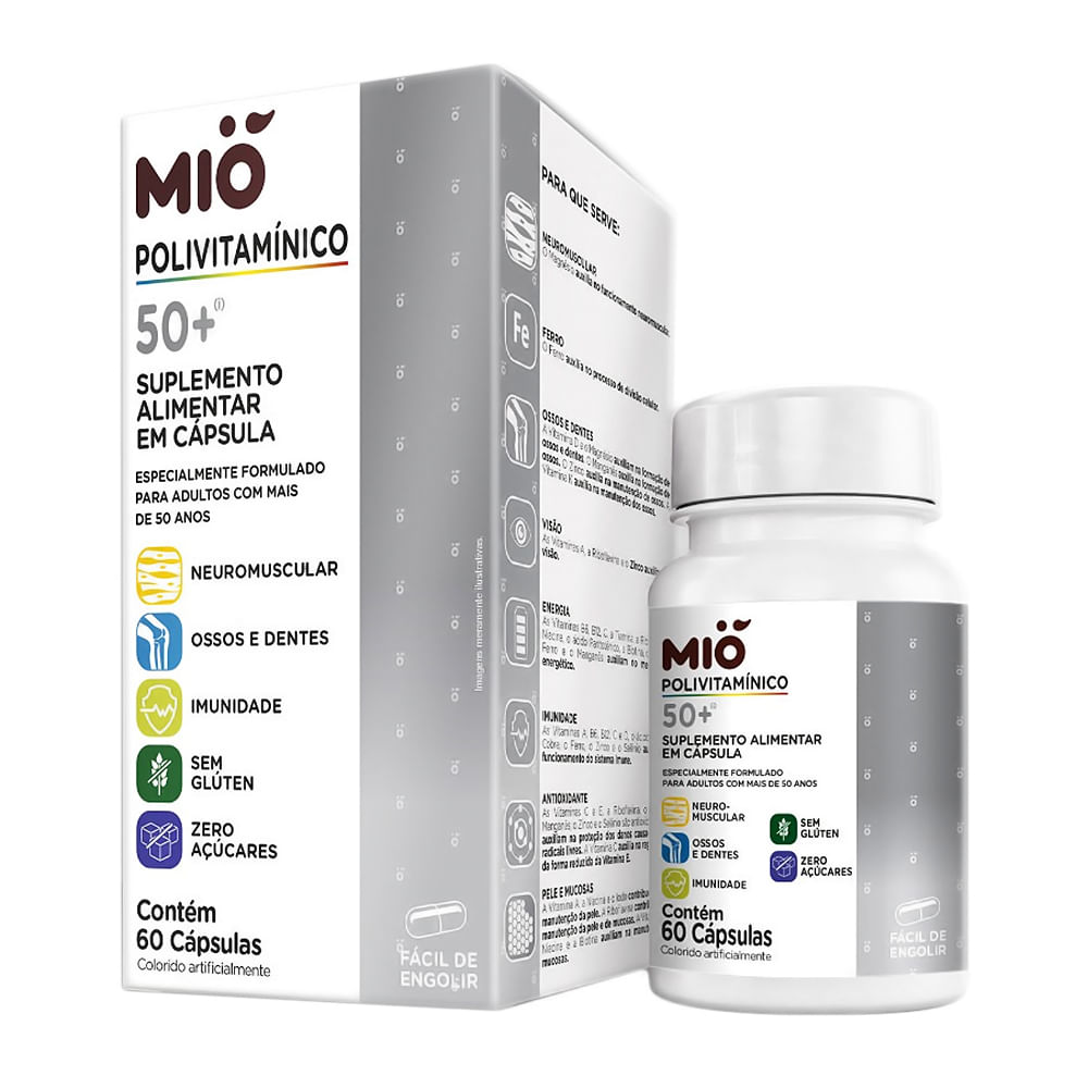 Polivitamínico 50+ Mió 60 Cápsulas