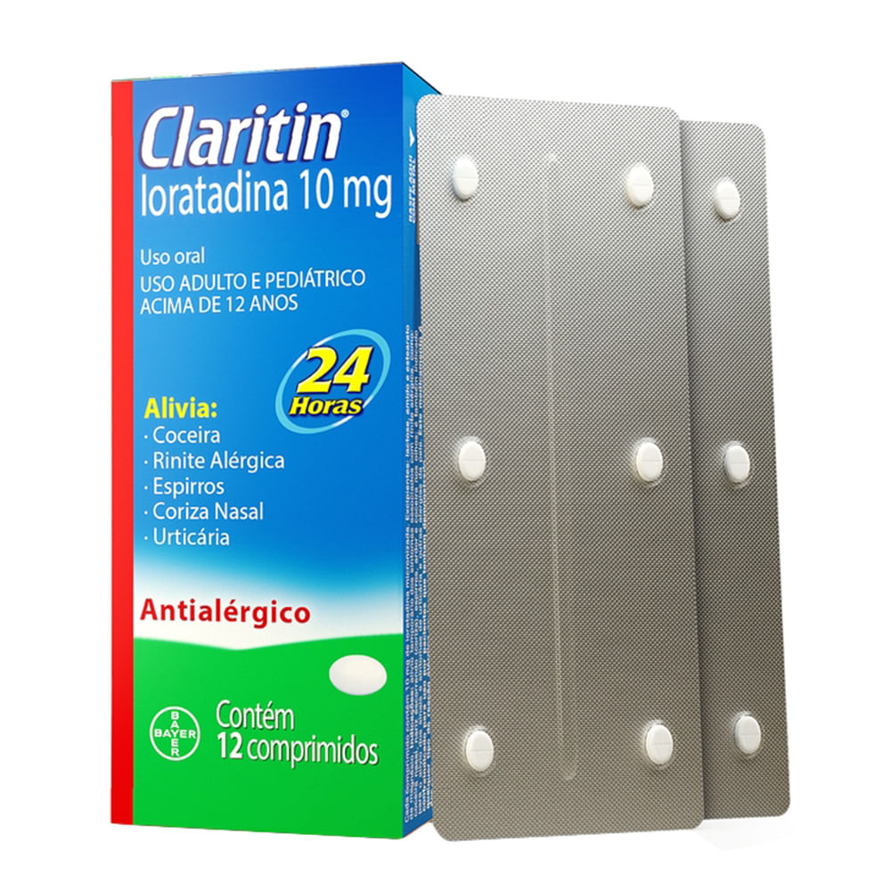Claritin 10mg com 12 Comprimidos