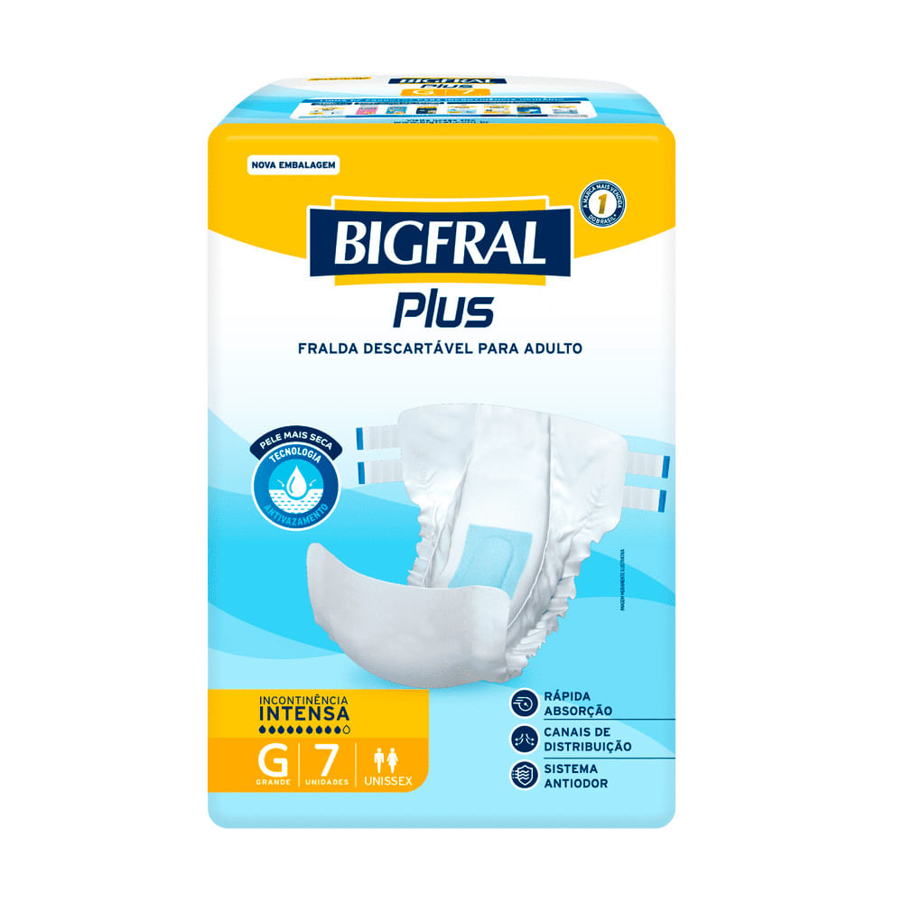 Fralda Bigfral Plus G 7 Unidades