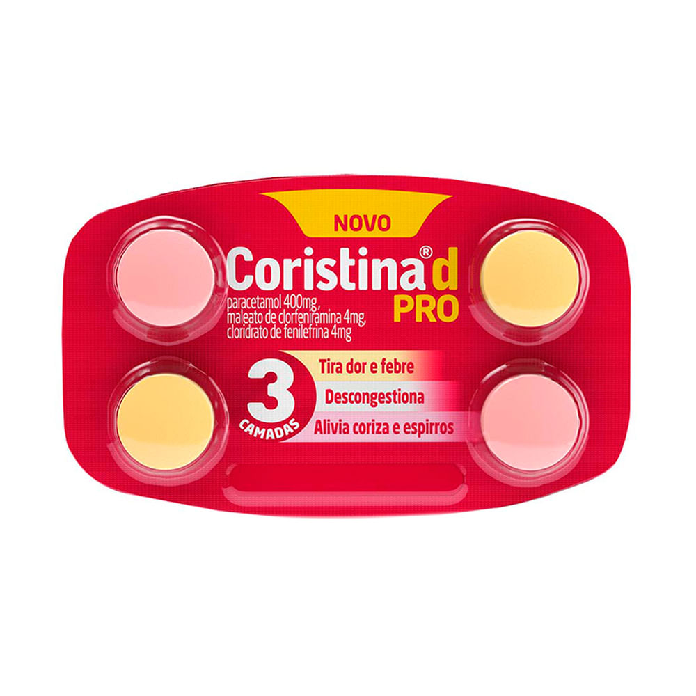 Coristina D PRO com 4 Comprimidos