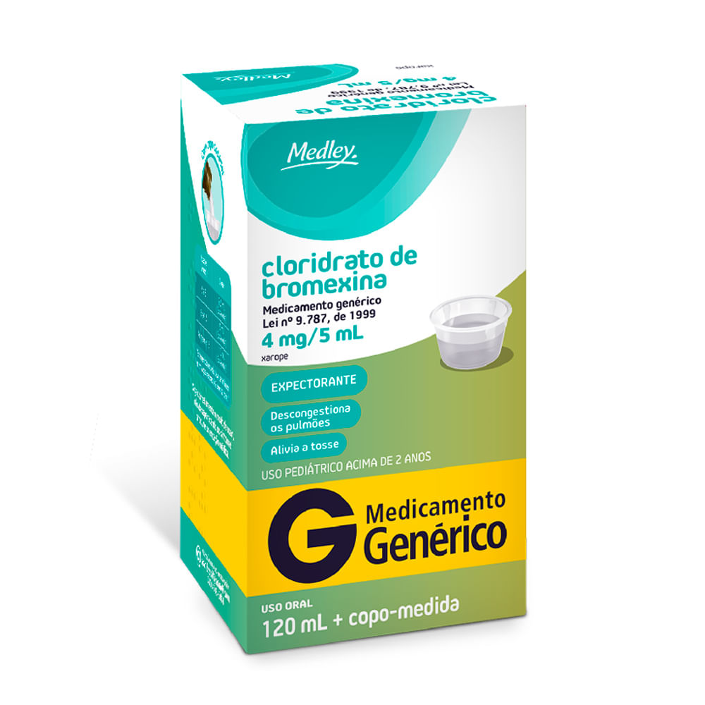 Bromexina Medley Genérico Xarope Pediátrico com 120ml
