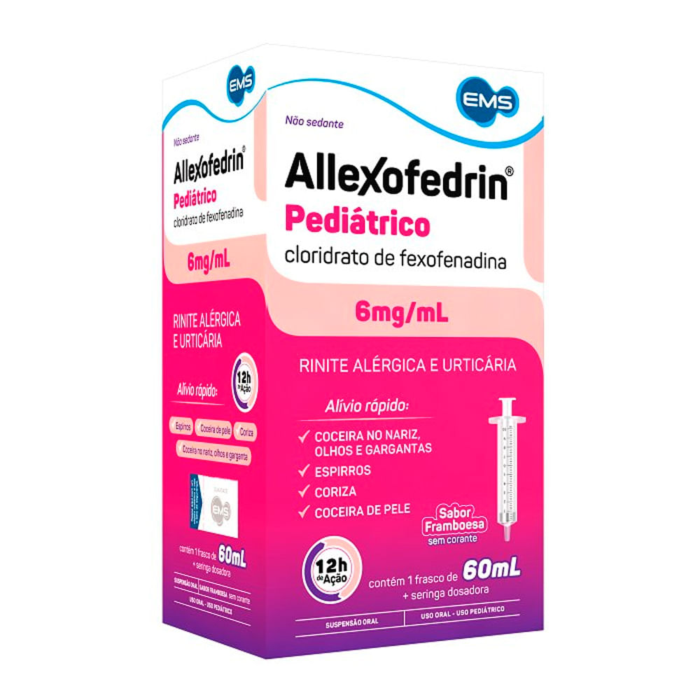 Allexofedrin 6mg/ml Pediátrico Suspensão com 60ml
