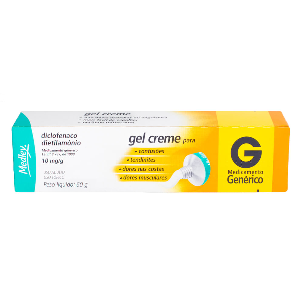 Diclofenaco Dietilamônio Medley Genérico Gel com 60g