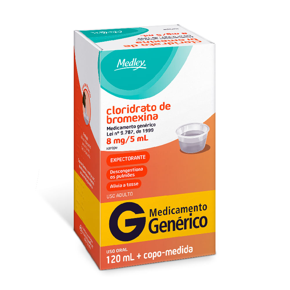 Bromexina Medley Genérico Xarope Adulto com 120ml