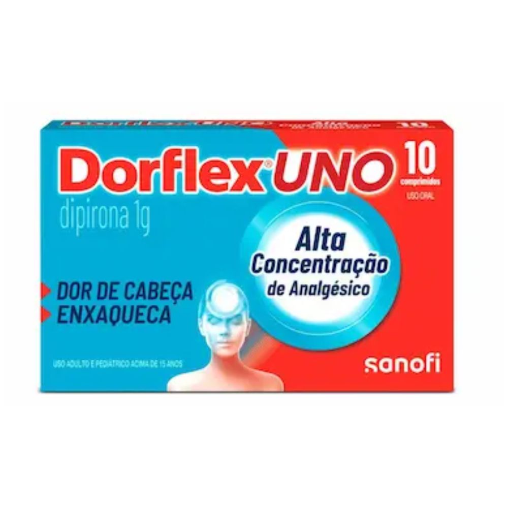 Dorflex Uno Enxaqueca Dipirona 1G 10 Comprimidos