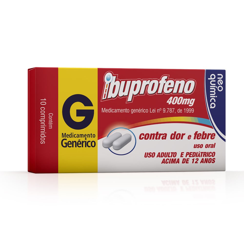 Ibuprofeno 400mg Neo Química Genérico com 10 Comprimidos