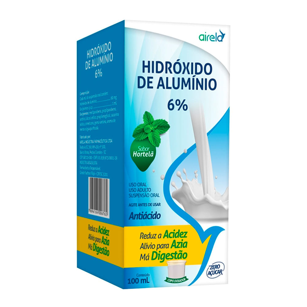 Hidróxido de Alumínio Sabor Menta Suspensão Oral 240ml