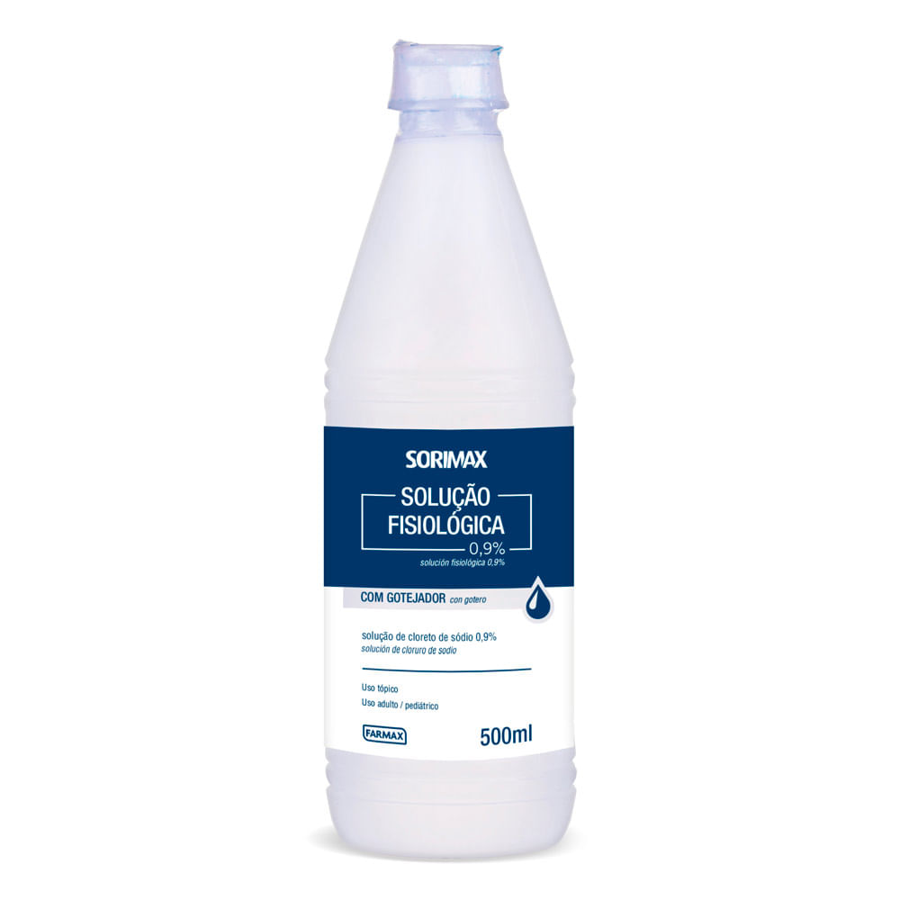 Soro Fisiológico 0,9% Sorimax Farmax com 500ml