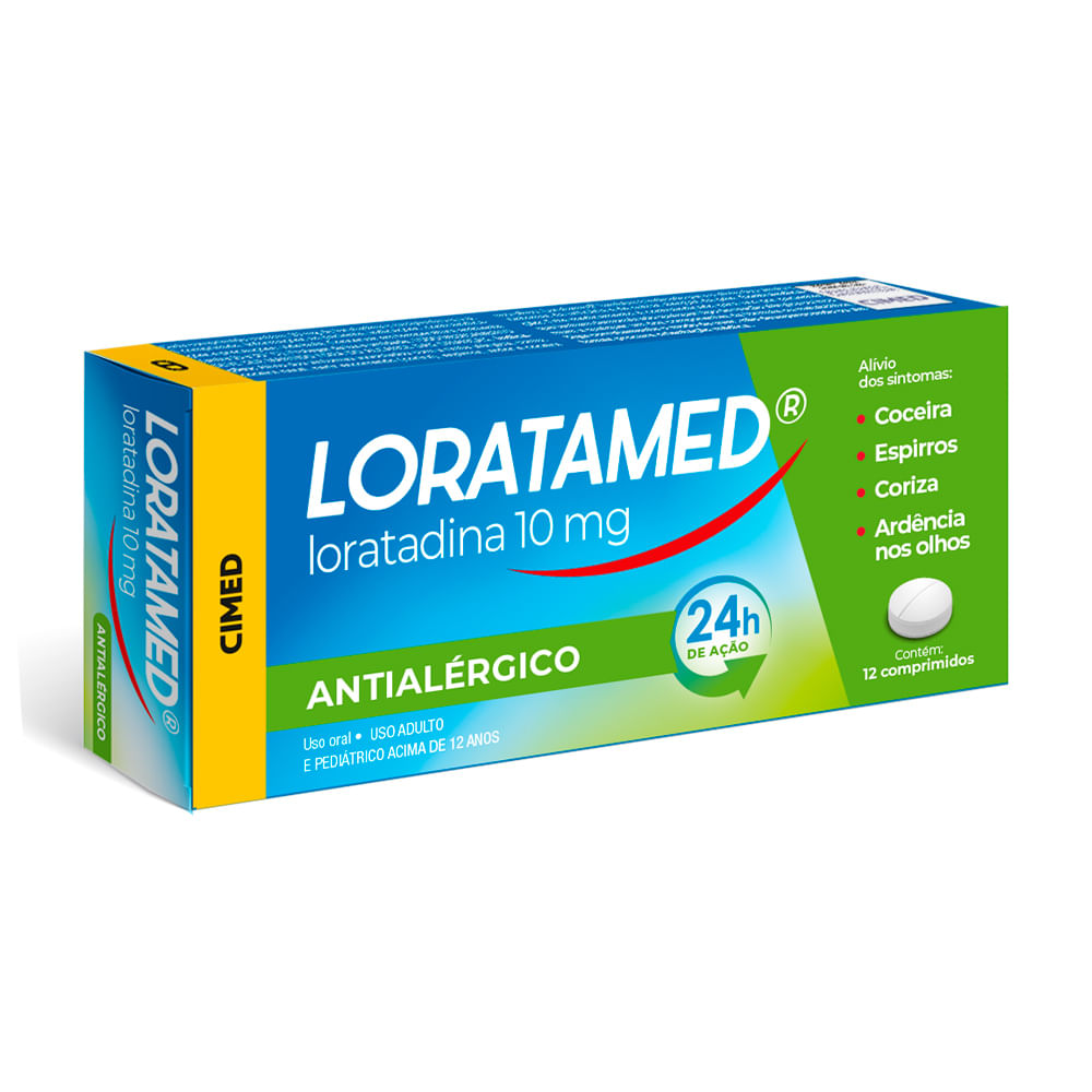 Loratamed 10mg Anti Alérgico com 12 Comprimidos