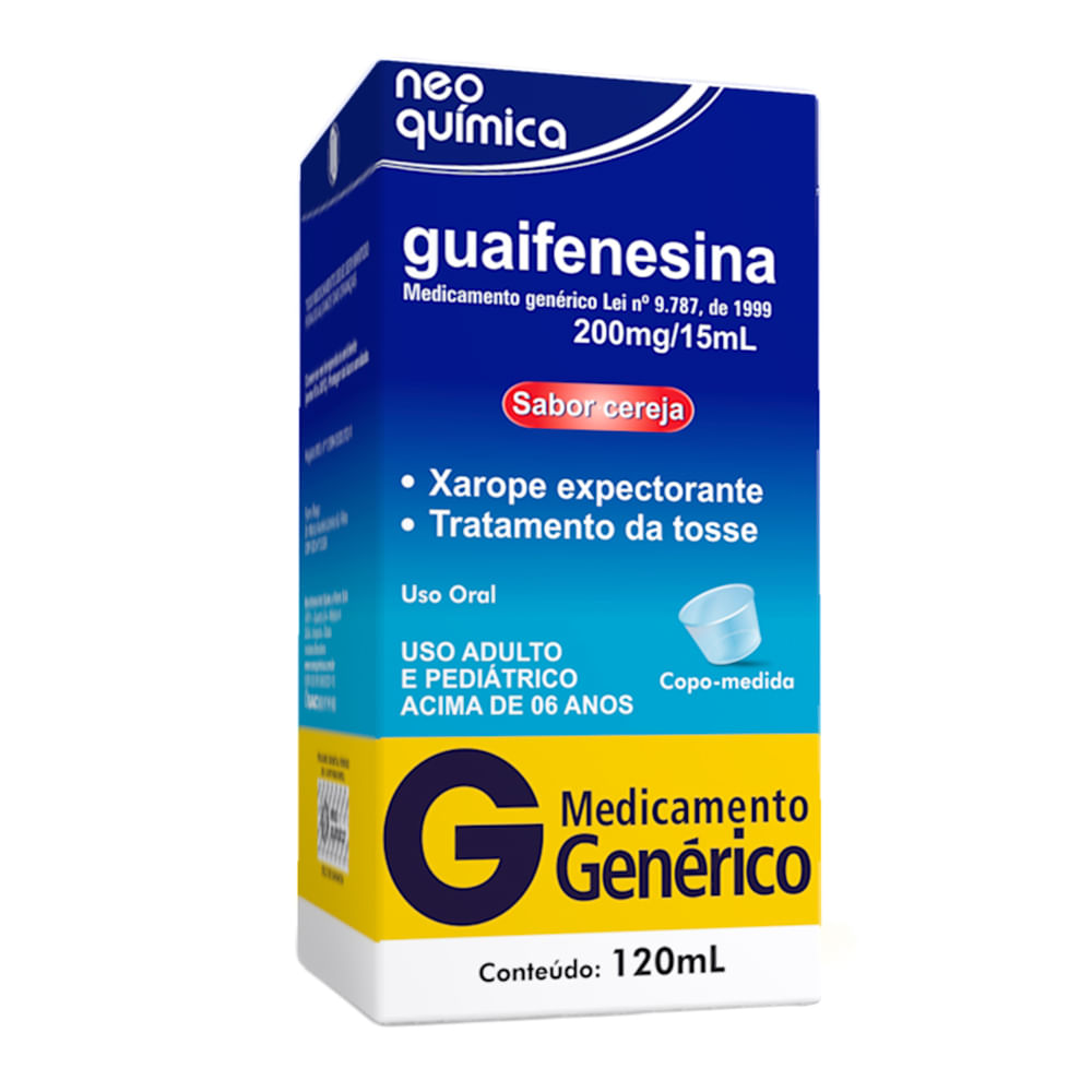 Guaifenesina Neo Química Genérico Xarope Sabor Cereja com 120ml