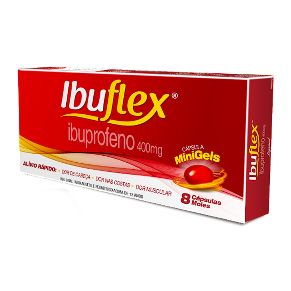 Ibuflex 400mg com 8 Cápsulas