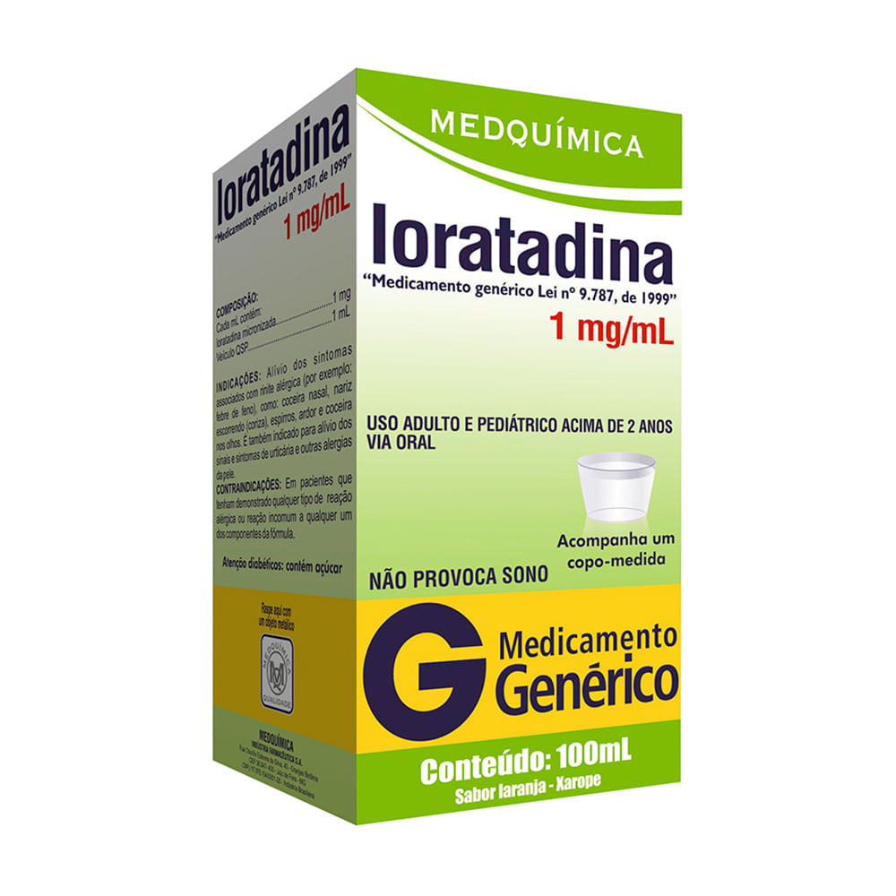 Loratadina Medquímica Genérico Xarope com 100ml