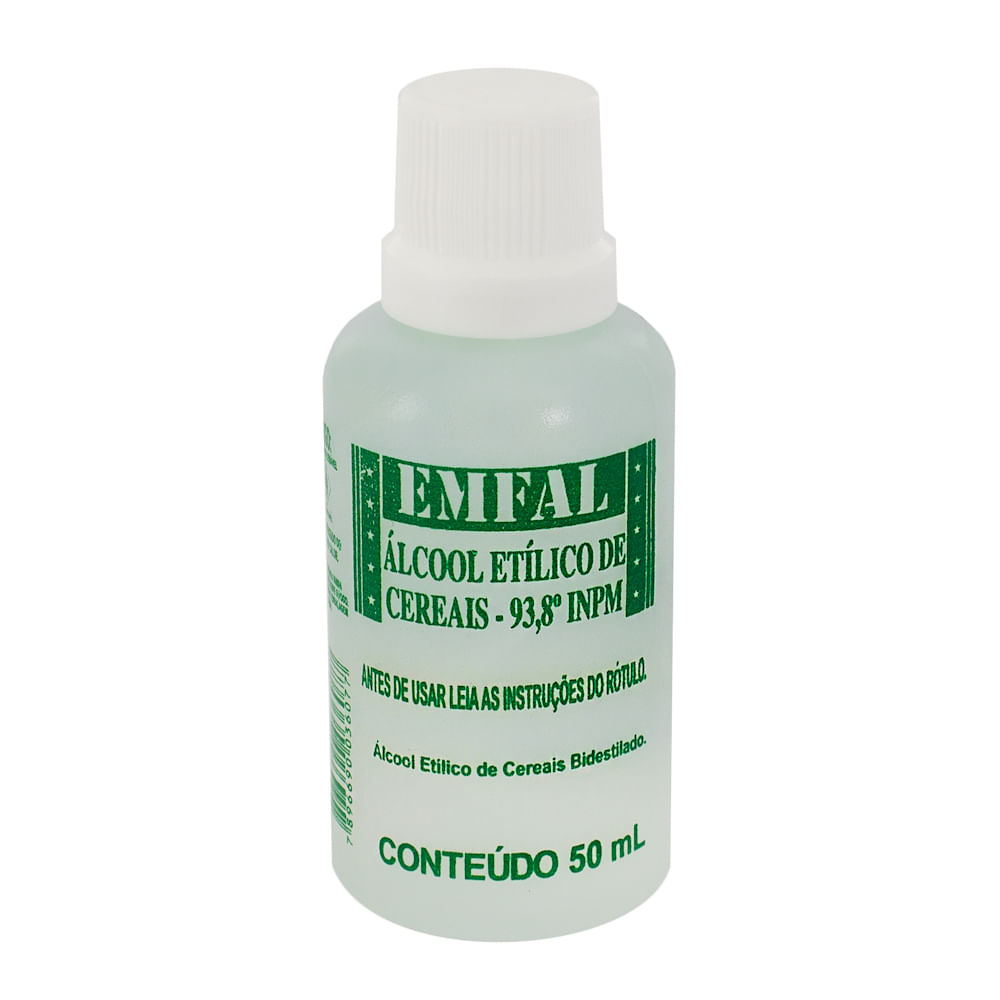 Alcool Etilíco de Cereais Emfal com 50ml