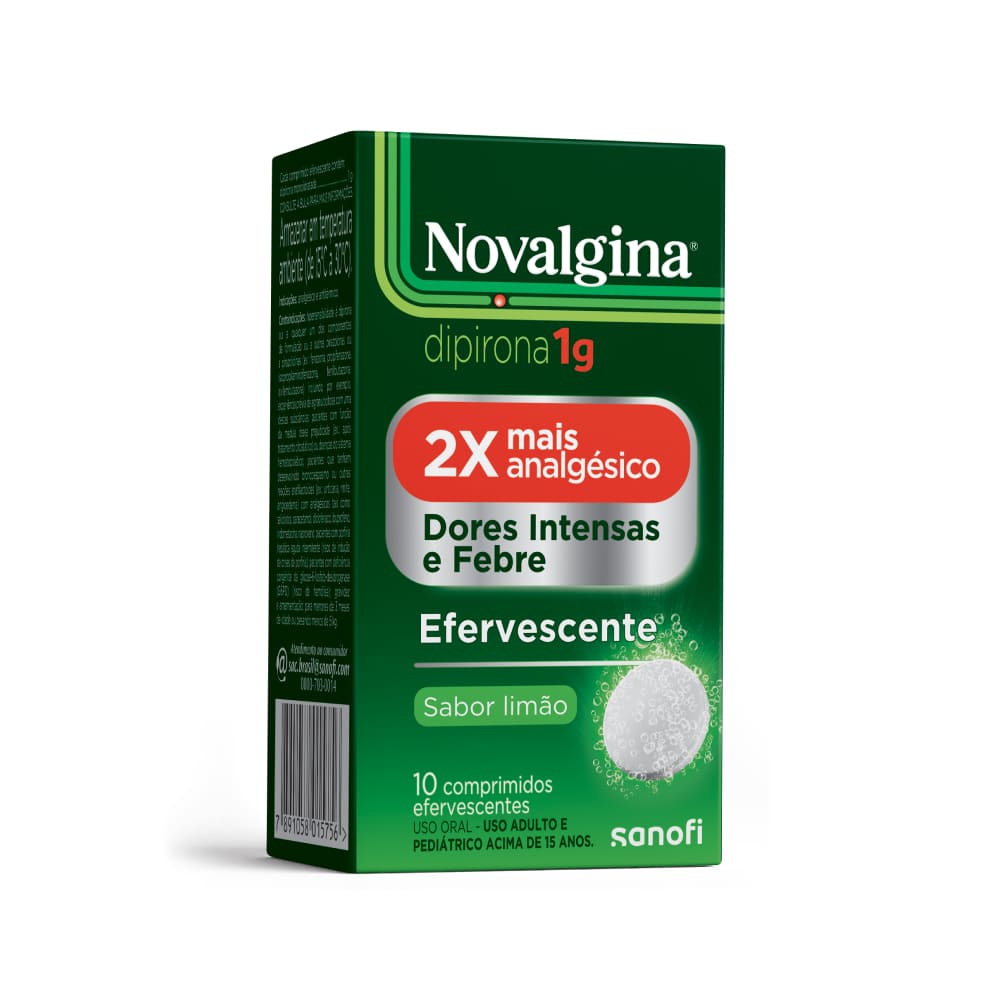 Novalgina 1g 10 Comprimidos Efervescentes Dipirona