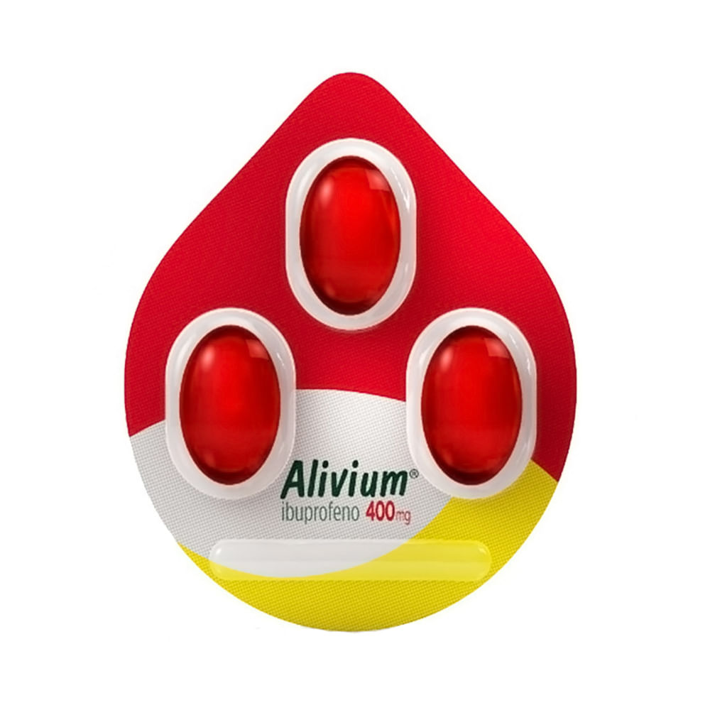 Alivium 400mg com 3 Cápsulas Líquidas
