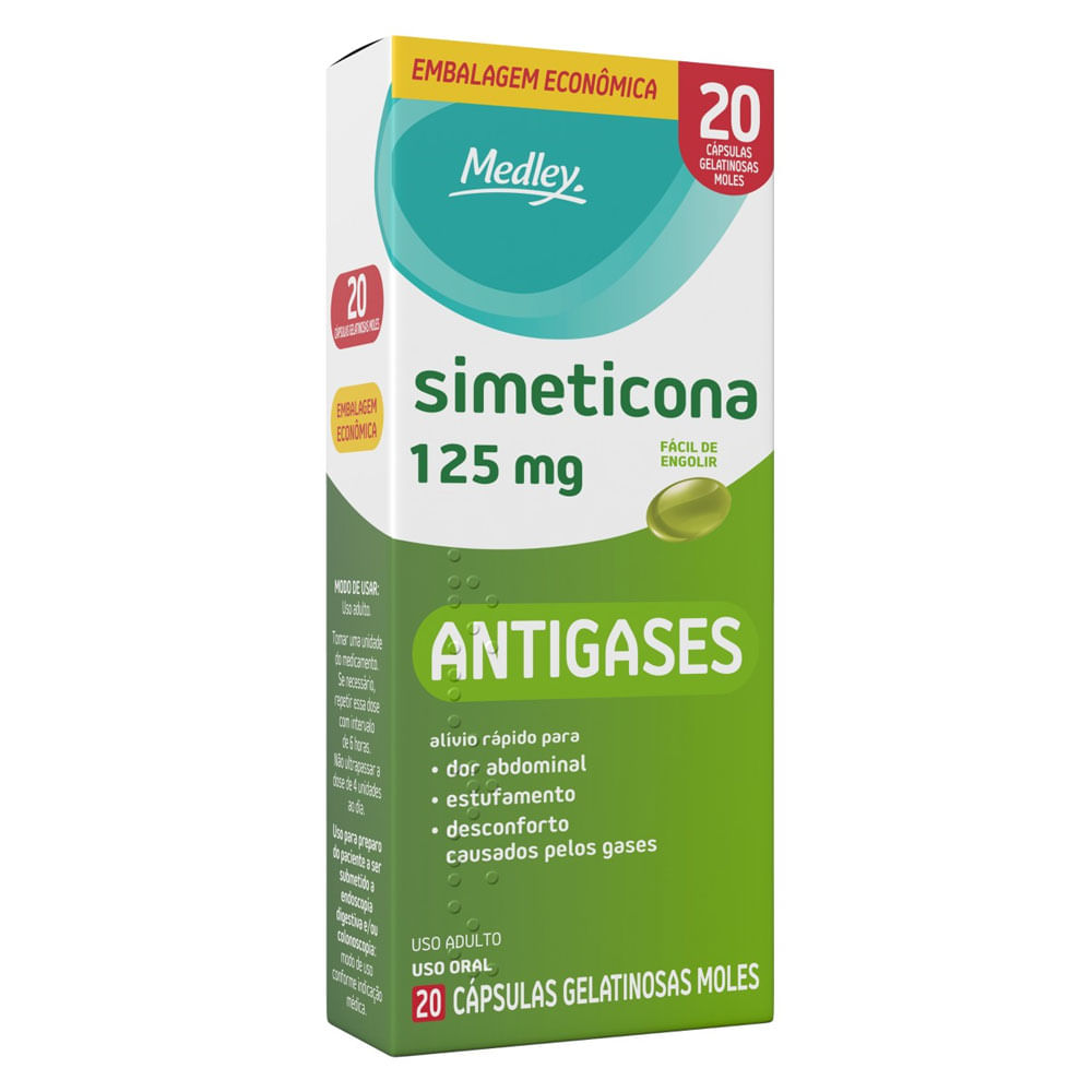 Simeticona 125mg Medley Genérico 20 Comprimidos