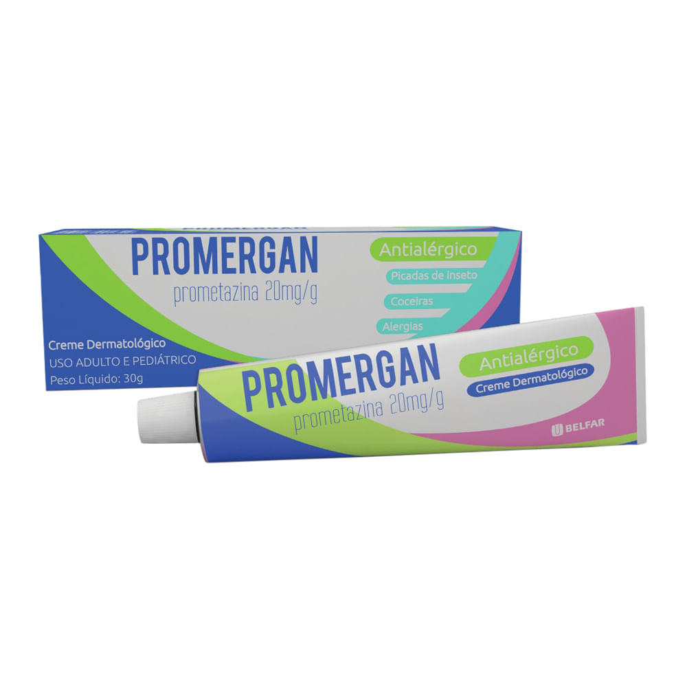 Promergan 20mg/g Creme Dermatológico com 30g