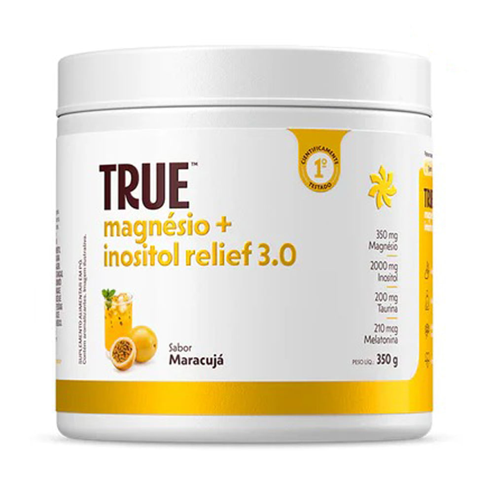 Magnésio e Inositol Relief 3.0 True Sabor Maracujá Pó 350g