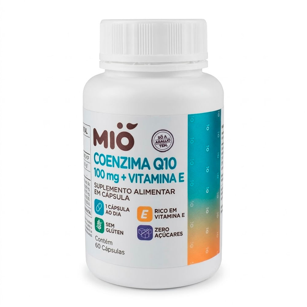 Coenzima Q10 100mg + Vitamina E Mió com 60 Cápsulas