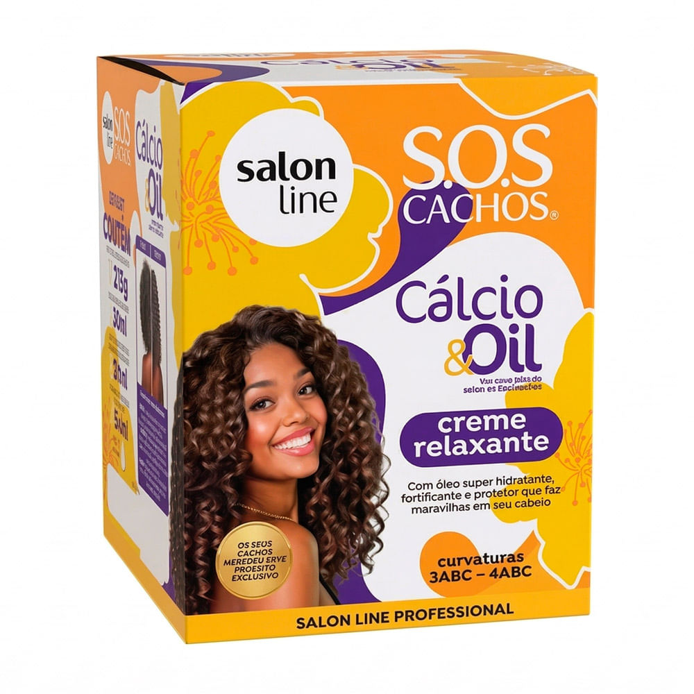 Creme Relaxante Salon Line SOS Cachos Cálcio e Oil