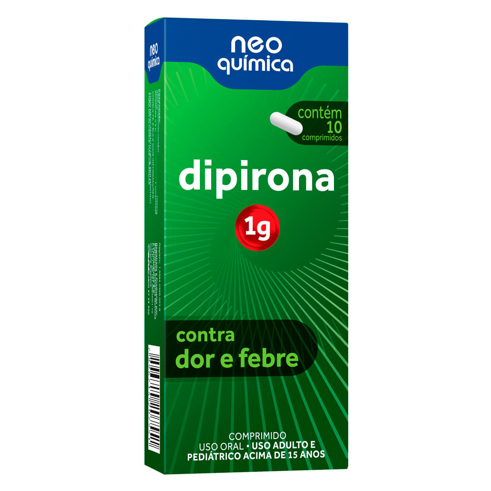 Dipirona Monoidratada 1g Neo Química Genérico com 10 Comprimidos