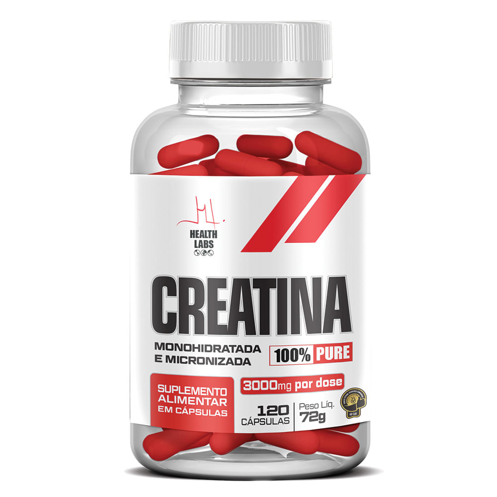 Creatina Health Labs com 120 Cápsulas