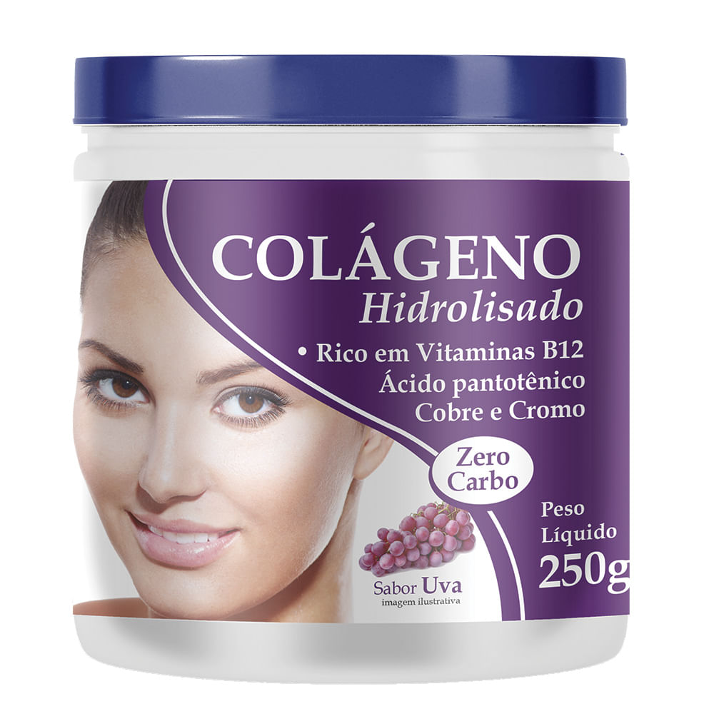 Colágeno Hidrolisado Health Labs Sabor Uva 250g