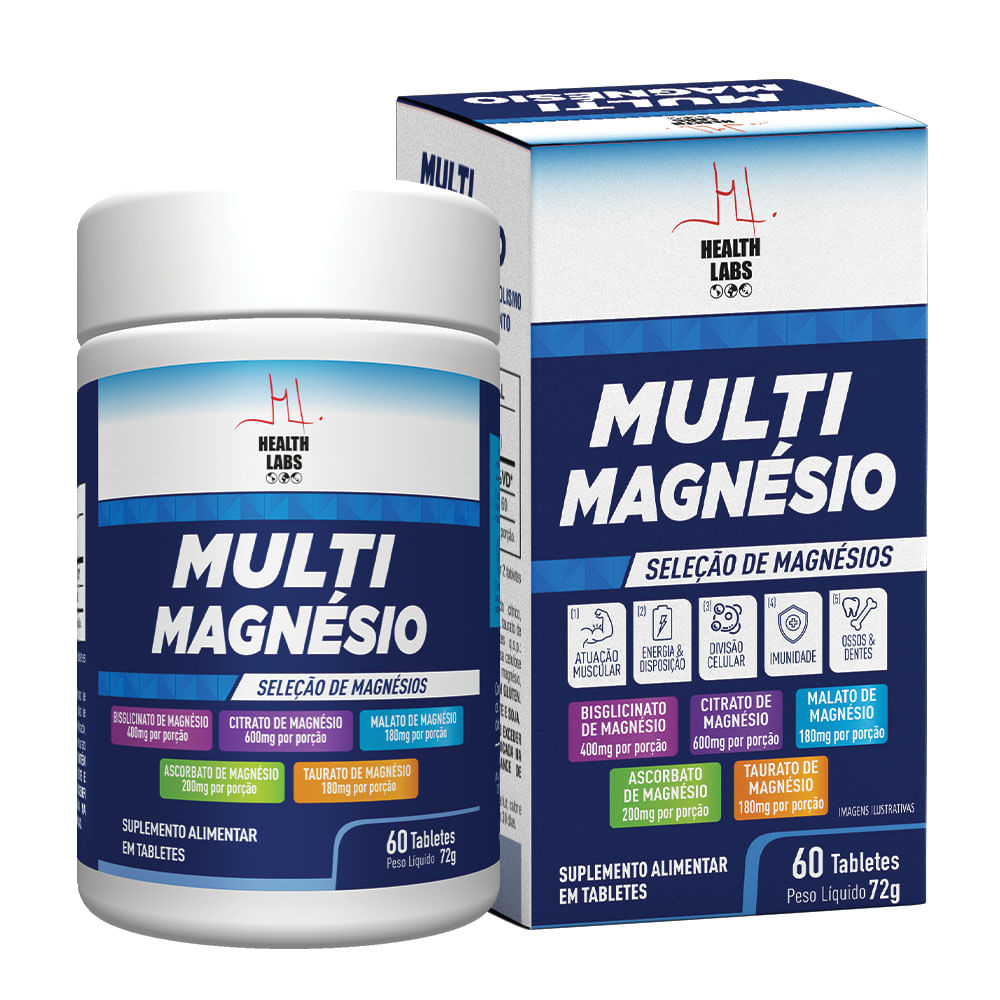 Mult Magnésio Healt Labs 60 Tabletes