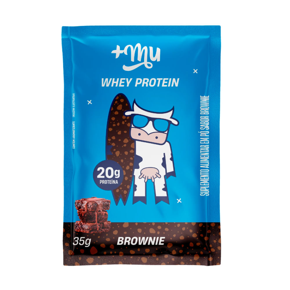 Whey Protein +Mu 18g de Proteína Brownie Saché 35g