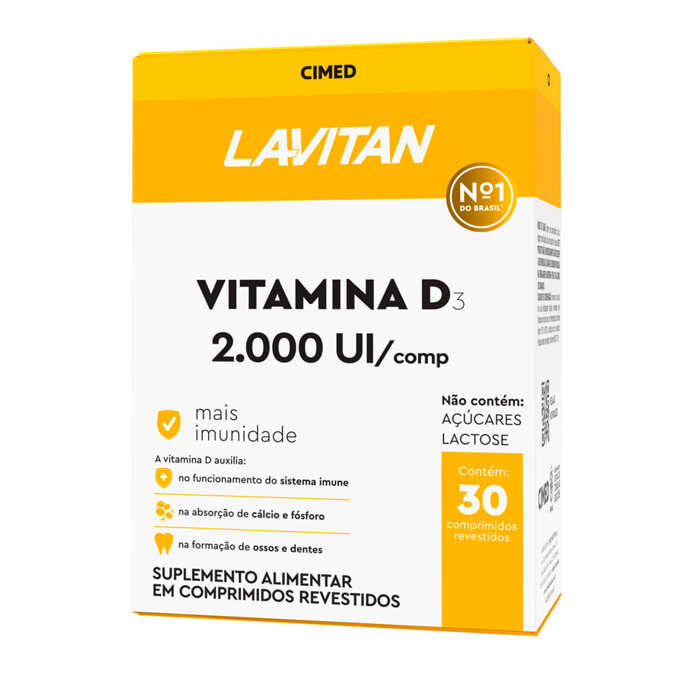 Lavitan Vitamina D 2000 UI com 30 Comprimidos