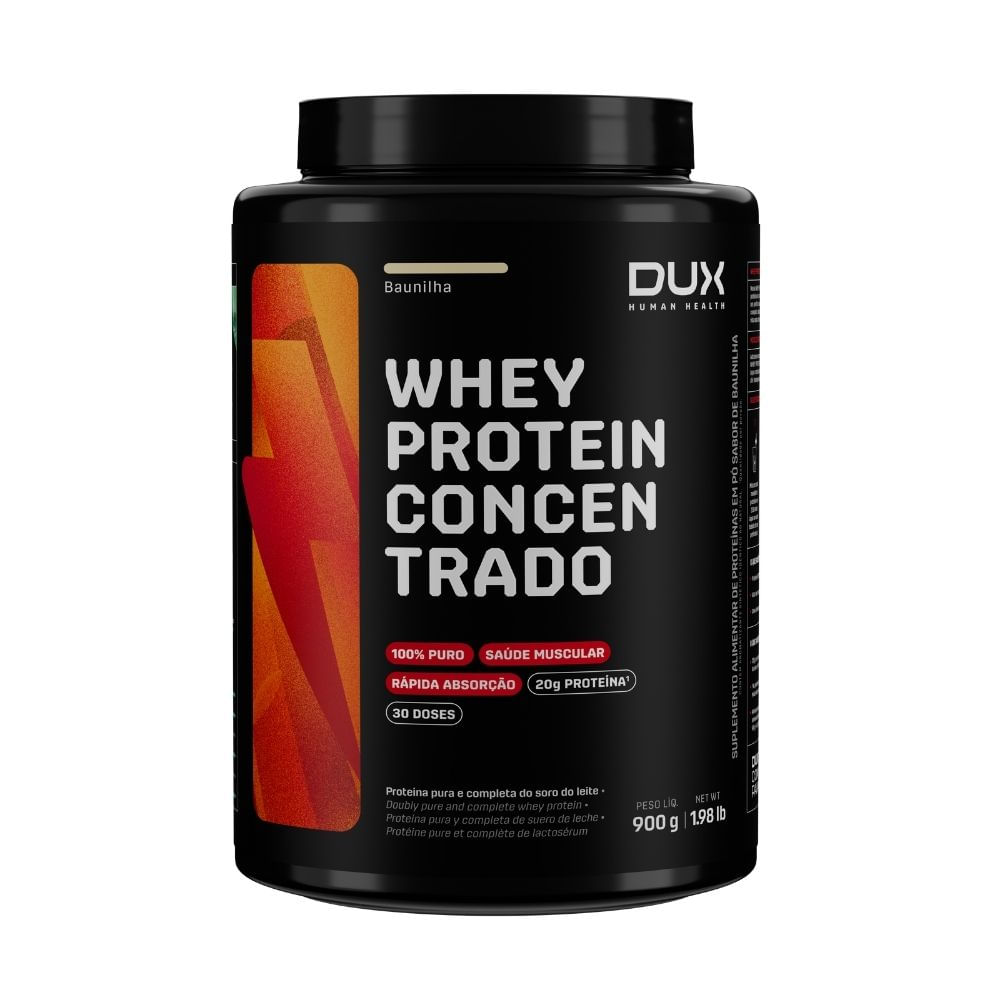 Whey Protein Concentrado Dux Sabor Baunilha 900g