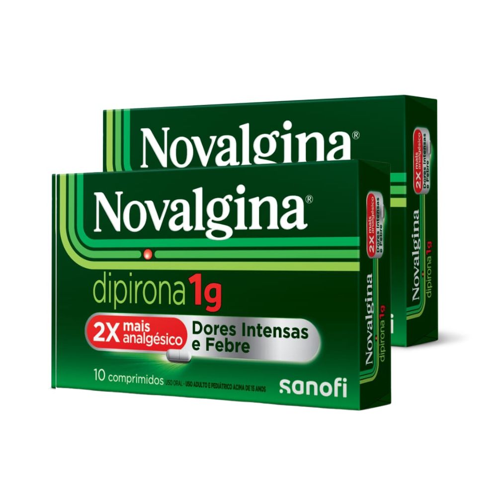 Analgésico Novalgina 1g 10 Comprimidos | Kit com duas unidades