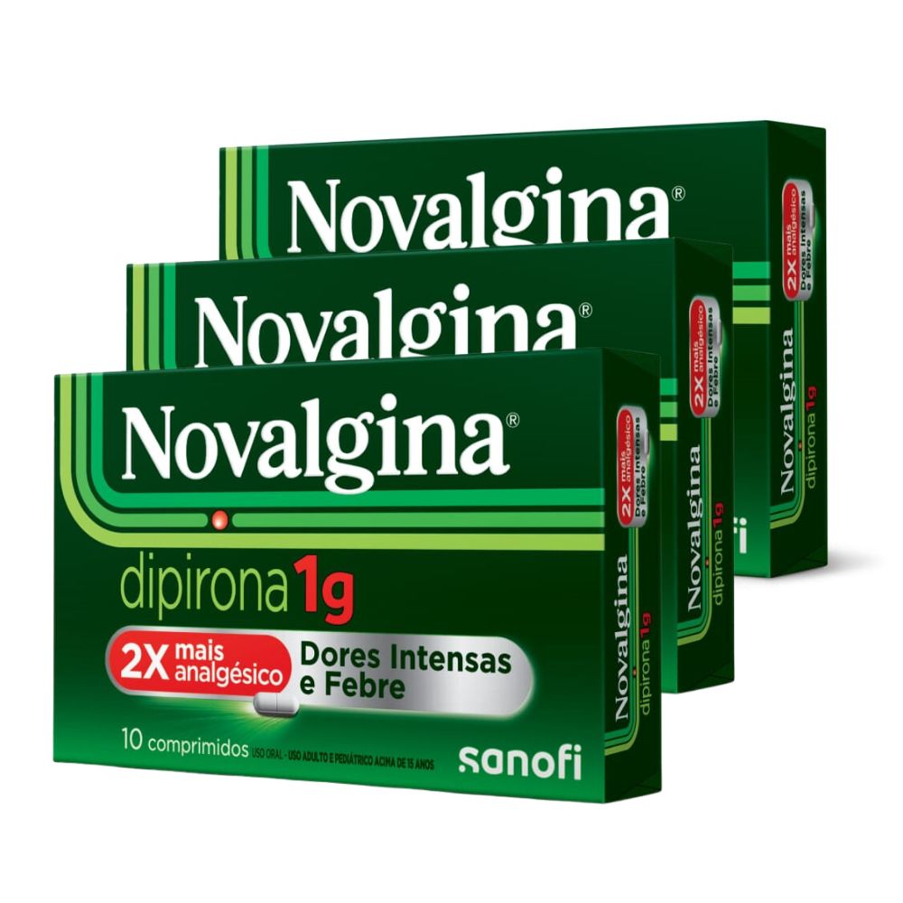 Kit 3 Novalgina 1g com 10 Comprimidos cada
