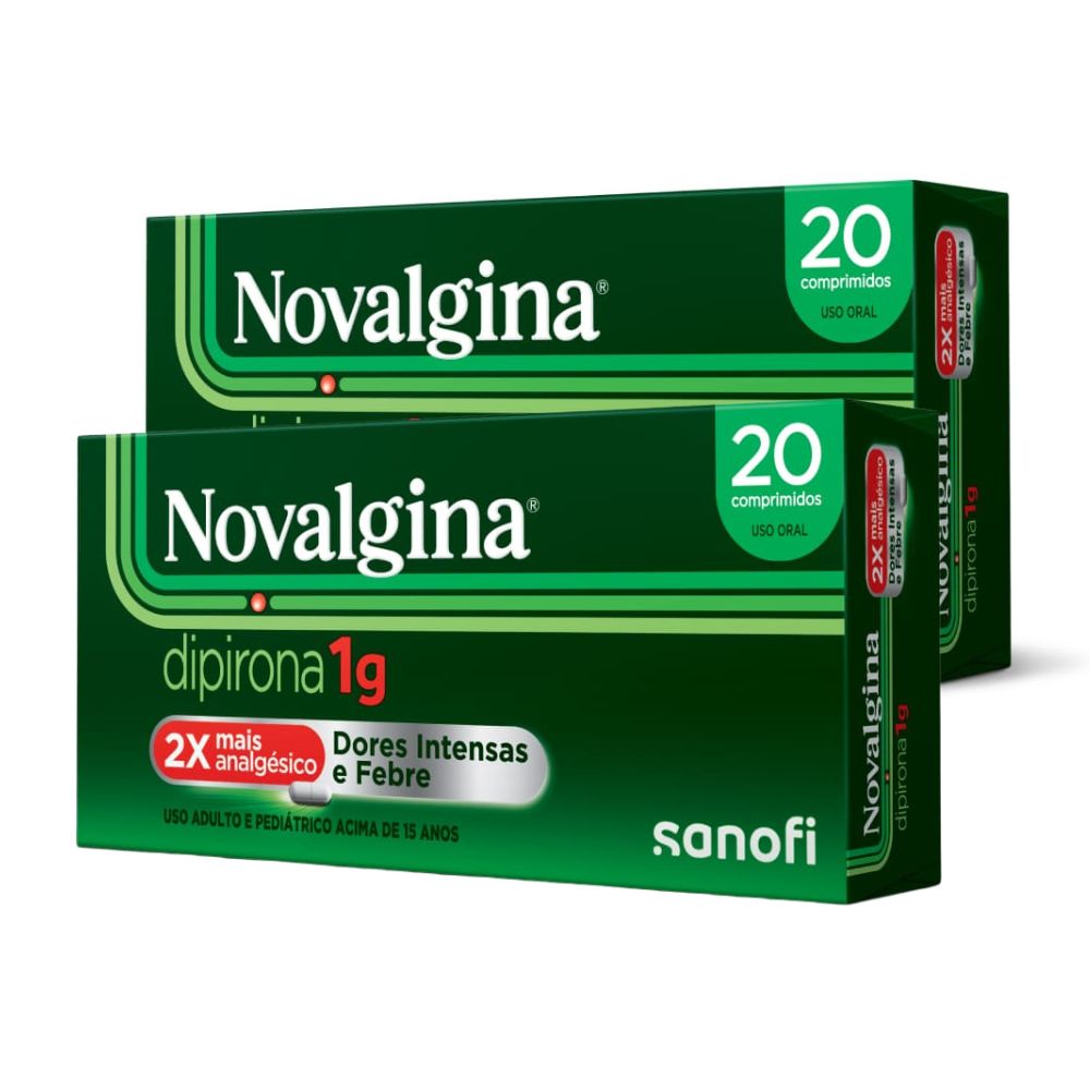 Kit 2 Novalgina 1G 20 Comprimidos Dipirona